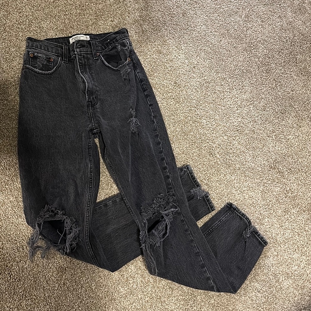 Abercrombie 90s Straight Black Jeans